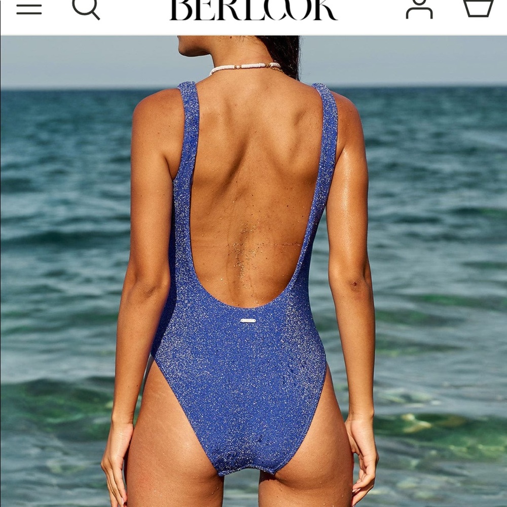 NWT, Berlook, blue shimmer one piece bathing suit! 💙🌊
